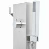 Douche d'extérieur avec receveur de douche WPC Acier inoxydable 