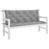 Coussin de banc de jardin gris 150x(50+50)x7 cm tissu oxford 