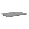 Coussin de banc de jardin gris 150x(50+50)x7 cm tissu oxford 