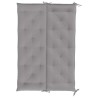 Coussin de banc de jardin gris 150x(50+50)x7 cm tissu oxford 