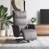 Fauteuil inclinable de massage repose-pieds gris similicuir 