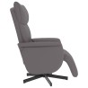 Fauteuil inclinable de massage repose-pieds gris similicuir 