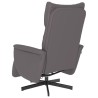 Fauteuil inclinable de massage repose-pieds gris similicuir 