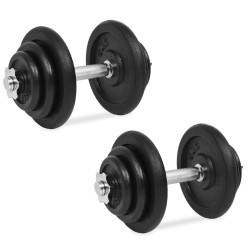 Ensemble d'haltères 18 pcs 40 kg Fonte 