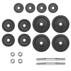 Ensemble d'haltères 18 pcs 40 kg Fonte 