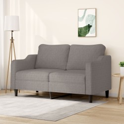Canapé à 2 places Taupe 140 cm Tissu 