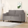 Canapé à 2 places Taupe 140 cm Tissu 