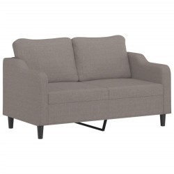 Canapé à 2 places Taupe 140 cm Tissu 
