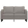 Canapé à 2 places Taupe 140 cm Tissu 