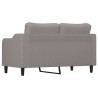Canapé à 2 places Taupe 140 cm Tissu 
