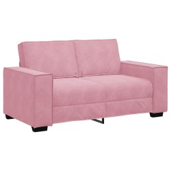 Canapé à 2 places Rose 120 cm Velours 