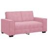 Canapé à 2 places Rose 120 cm Velours 