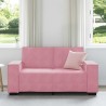 Canapé à 2 places Rose 120 cm Velours 