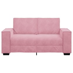 Canapé à 2 places Rose 120 cm Velours 