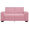 Canapé à 2 places Rose 120 cm Velours 