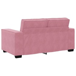 Canapé à 2 places Rose 120 cm Velours 