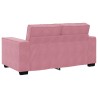Canapé à 2 places Rose 120 cm Velours 
