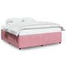 Cadre de lit sans matelas rose 200x200 cm velours 