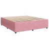 Cadre de lit sans matelas rose 200x200 cm velours 