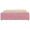 Cadre de lit sans matelas rose 200x200 cm velours 