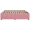 Cadre de lit sans matelas rose 200x200 cm velours 