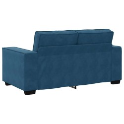 Canapé à 2 places Bleu 120 cm Velours 