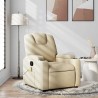 Fauteuil de massage inclinable Crème Tissu 