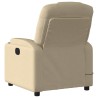 Fauteuil de massage inclinable Crème Tissu 