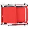 Chaises longues pliables et toit lot de 2 Aluminium textilène 