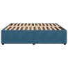 Cadre de lit sans matelas bleu 200x200 cm velours 