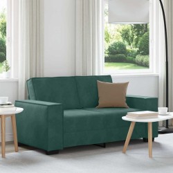 Canapé à 2 places Vert foncé 120 cm Velours 