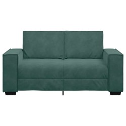 Canapé à 2 places Vert foncé 120 cm Velours 