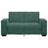 Canapé à 2 places Vert foncé 120 cm Velours 