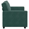 Canapé à 2 places Vert foncé 120 cm Velours 