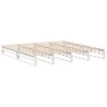 Cadre de lit sans matelas blanc 200x200 cm bois massif de pin 