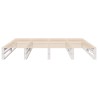 Cadre de lit sans matelas blanc 200x200 cm bois massif de pin 