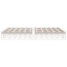 Cadre de lit sans matelas blanc 200x200 cm bois massif de pin 