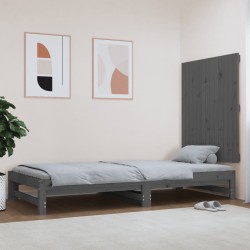 Tête de lit murale Gris 82,5x3x90 cm Bois massif de pin 