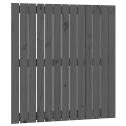 Tête de lit murale Gris 82,5x3x90 cm Bois massif de pin 