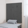 Tête de lit murale Gris 82,5x3x90 cm Bois massif de pin 