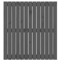 Tête de lit murale Gris 82,5x3x90 cm Bois massif de pin 