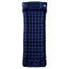 Matelas de camping autogonflant oreiller 1 personne bleu marine 