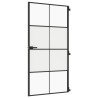 Porte intérieure mince noir verre trempé aluminium 