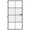 Porte intérieure mince noir verre trempé aluminium 