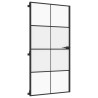 Porte intérieure mince noir verre trempé aluminium 