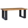 Table basse 100x50x40 cm Bois de teck massif et polyrésine 