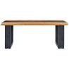 Table basse 100x50x40 cm Bois de teck massif et polyrésine 