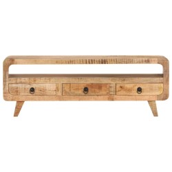 Meuble TV 117x30x41 cm Bois de manguier massif brut 