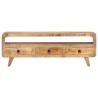 Meuble TV 117x30x41 cm Bois de manguier massif brut 