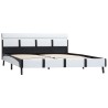 Cadre de lit avec LED sans matelas blanc 160x200 cm 